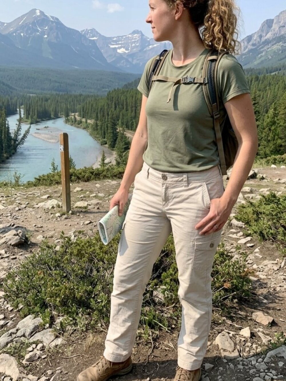 Eddie Bauer Beige Cotton Cargo Pants
